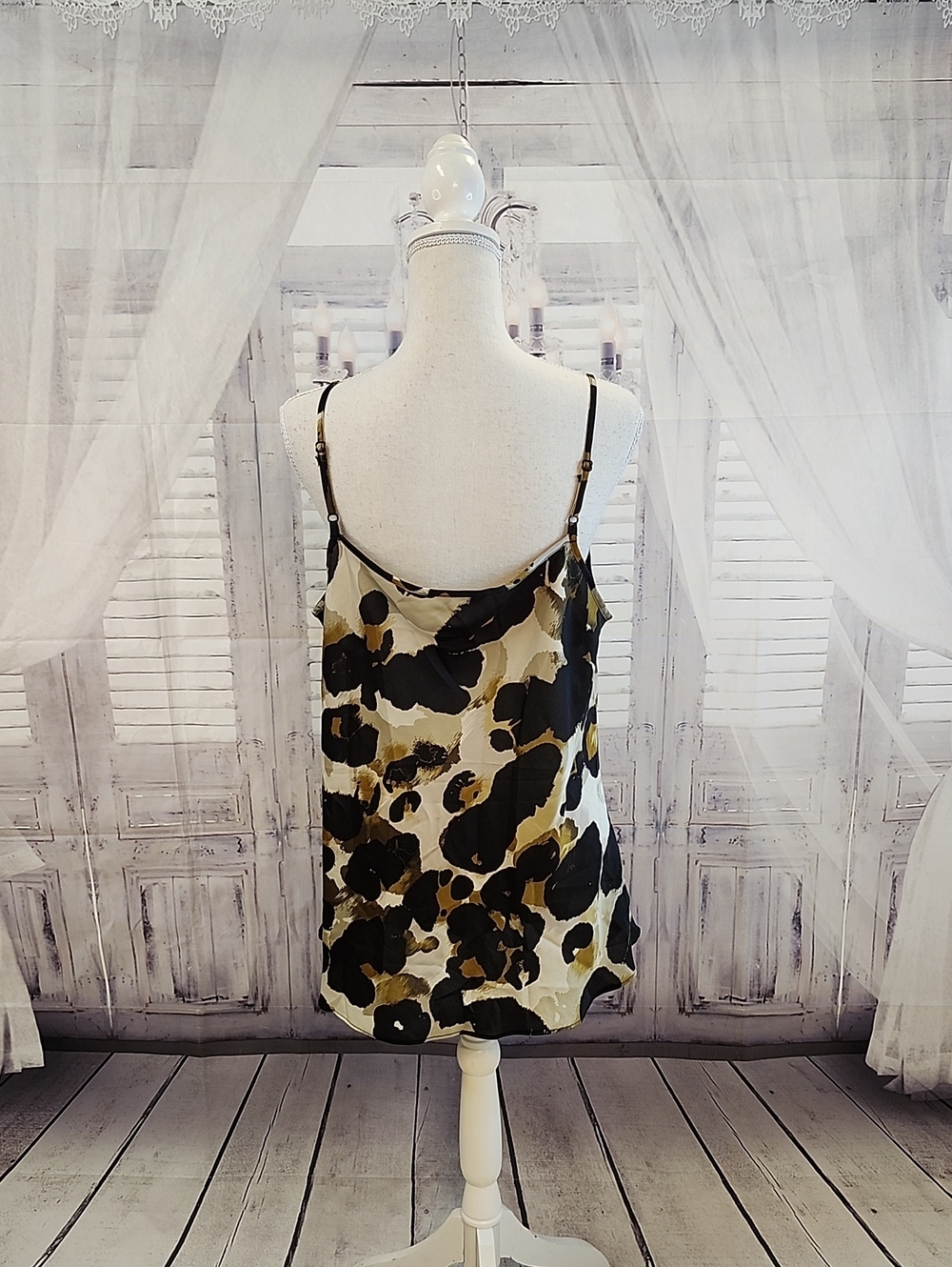 Cabi Ruffled Animal Print Tank Top - Picture 3 of 4